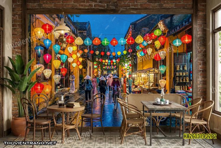 Tranh dán tường phố cổ Hội AnHA260319-22P2 - Kết quả tìm kiếm tranh tường